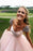 Elegant Amazing Wonderful Pink Cap Sleeves A Line Long Prom Dresses with Rhinestones - Prom Dresses