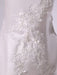 Elegant Crew Neck White Flower Girl Dress Applique Satin Long Dress 
