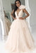 Elegant Deep V-Neck Light Pink Ball Gown Princess Prom Quinceanera Dresses - Prom Dresses