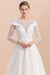 Elegant Floor Length Lace Long Sleeve Wedding Dress - Wedding Dresses