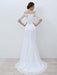 Elegant Half-Sleeves Lace Mermaid Wedding Dresses - wedding dresses