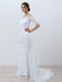 Elegant Half-Sleeves Lace Mermaid Wedding Dresses - wedding dresses