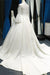 Elegant High Neck Long Sleeve Satin Wedding Dresses - Wedding Dresses