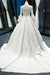 Elegant High Neck Long Sleeve Satin Wedding Dresses - Wedding Dresses