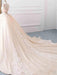 Elegant High Neck Tassel Sleeves Ball Gown Wedding Dresses - wedding dresses