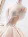 Elegant High Neck Tassel Sleeves Ball Gown Wedding Dresses - wedding dresses