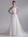 Elegant Ivory A-line Strapless Rhinestone Tulle Bridal Wedding Dress