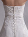 Elegant Ivory A-line Strapless Rhinestone Tulle Bridal Wedding Dress