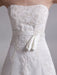 Elegant Ivory A-line Strapless Rhinestone Tulle Bridal Wedding Dress