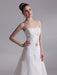 Elegant Ivory A-line Strapless Rhinestone Tulle Bridal Wedding Dress