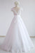 Elegant Lace Cap Sleeve Tulle A-line Wedding Dress - Wedding Dresses