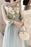 Elegant Long Sleeves Appliqued Tulle Prom Floor Length Appliques Evening Dress - Prom Dresses