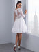 Elegant Long Sleeves Lace Appliques Ball Gown Wedding Dresses - wedding dresses