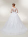 Elegant Long Sleeves Lace Detachable Train Ball Gown Wedding Dresses - wedding dresses