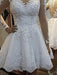 Elegant Long Sleeves Lace Detachable Train Ball Gown Wedding Dresses - wedding dresses