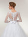 Elegant Long Sleeves Lace Detachable Train Ball Gown Wedding Dresses - wedding dresses