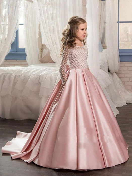 Girls Party Dress Ivory Pink 2 3 4 5 Years 