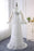 Elegant Long Sleeves V-Neck Tulle Wedding Dresses - White / Floor Length - wedding dresses