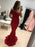 Elegant Off Shoulder Mermaid Long Red Prom Dresses, Off Shoulder Mermaid Red Formal Graduation Evening Dresses