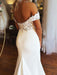 Elegant Off Shoulder Mermaid White Lace Long Prom Wedding Dresses, Mermaid White Formal Dresses, White Lace Evening Dresses 