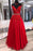 Elegant Off Shoulder Red Lace Long Prom Dresses with Belt, Off Shoulder Red Formal Dresses, Red Lace Evening Dresses