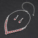 Elegant Red Crystal Necklace Earrings Bracelet Jewelry Sets | Bridelily - jewelry sets
