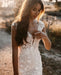 Elegant Sleeveless Mermaid Lace Wedding Dresses V-neck Design - Prom Dresses