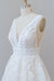 Elegant V-neck Appliques Tulle A-line Wedding Dress - Wedding Dresses