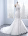 Elegant V-neck Lace Mermaid Wedding Dresses - wedding dresses