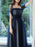 Evening Dress A-Line Square Neck Floor-Length Short Sleeves Zipper Pleated Tulle Formal Dinner Dresses Pageant Dress