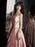 Evening Dress A-Line Strapless Floor-Length Sleeveless Lace-up Party Dresses Bean Paste Pink Pageant Dress