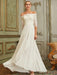 Evening Dress Bateau Neck Chiffon Floor Length Applique Social Dinner Dresses Party Gown