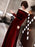 Evening Dresses Velvet Long Sleeve Off Shoulder Maxi Formal Gowns