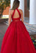 Excellent Attractive A-Line Sleeveless Jewel Beading Appliqued Tulle Long Two Piece Prom Dresses - Prom Dresses