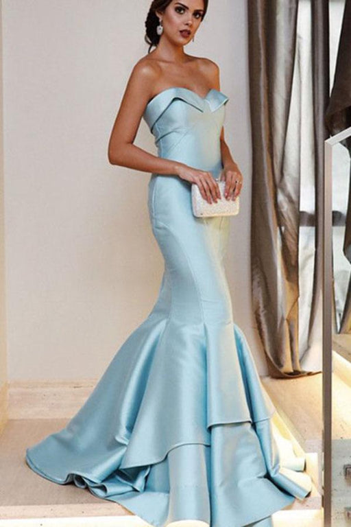 Excellent Elegant Glorious Floor Length Strapless Mermaid Evening Sexy Unique Long Prom Dress - Prom Dresses