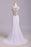 Excellent Excellent Sleek White Mermaid Sleeveless Split Prom Sequins Sweep Train Dress with Rhinestones - Prom Dresses