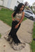 Exquisite Elegant Fabulous Black Two Piece Sleeveless Mermaid Long Prom Dresses with Lace Appliques - Prom Dresses