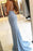 Eye-catching Exquisite Exquisite Spaghetti Straps Sky Blue Deep V-neck Sleeveless Prom with Slit Long Formal Dress - Prom Dresses