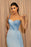 Ethereal Sky Blue Mermaid Evening Gown with Sequined One Shoulder and Split Detail