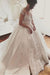 Fascinating Satin Sheer Neckline Ball Gown Appliques Bowknot Wedding Dress - Wedding Dresses