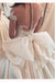 Fascinating Satin Sheer Neckline Ball Gown Appliques Bowknot Wedding Dress - Wedding Dresses