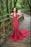 Fascinating Stylish Halter Prom Dress Red Mermaid Open Back Long Evening Dresses - Prom Dresses