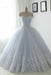 Floor Length Puffy Off the Shoulder Prom Dress with Lace Ball Gown Quinceanera Dresses - Prom Dresses
