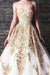 Floor Length Sweetheart Tulle Prom with Gold Beading Long Wedding Dress - Prom Dresses