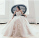 Floor Length Sweetheart Tulle Wedding with Lace Appliques Long Dress - Wedding Dresses