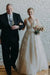 Floor Length V Neck Lace Applique Beach Puffy Tulle Wedding Dress - Wedding Dresses