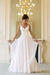 Floor Length V Neck Sleeveless Chiffon Beach Wedding Dress with Flowers - Wedding Dresses