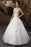 Floor-Length White Bridal Ball Gown Wedding Gown with Sweetheart Neck Applique 