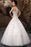 Floor-Length White Bridal Ball Gown Wedding Gown with Sweetheart Neck Applique 