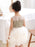 Flower Girl Dresses White Jewel Neck Tulle Sleeveless Short Princess Kids Social Party Dresses